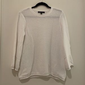 Brooks Brothers Cotton Blend Sweater, White